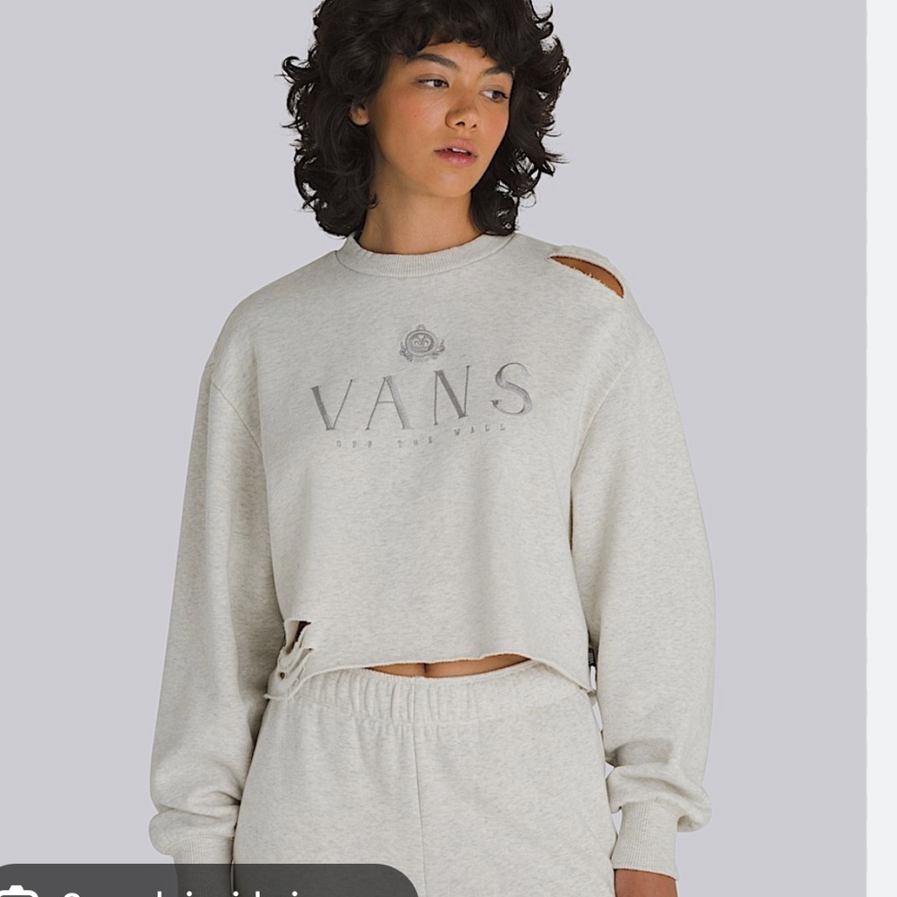Vans Light Gray Cutout Sweatshirt